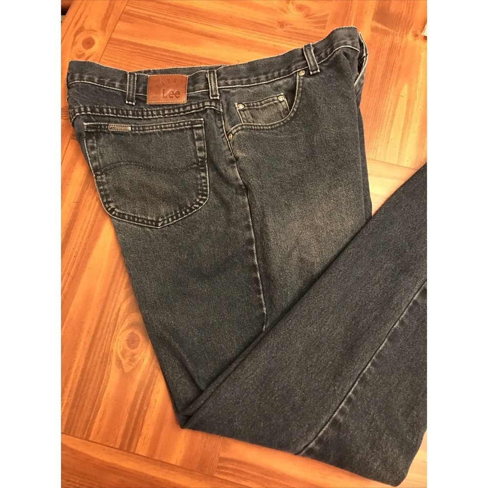 lee riveted jeans Blue Denim 38 X 32 Vintage Cotton